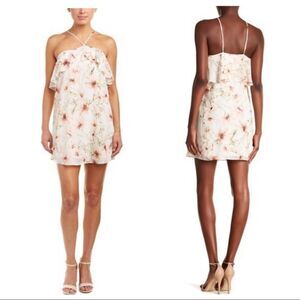 Haute Hippie Ashbury floral ruffle shift dress pastels slip sundress NWT XS